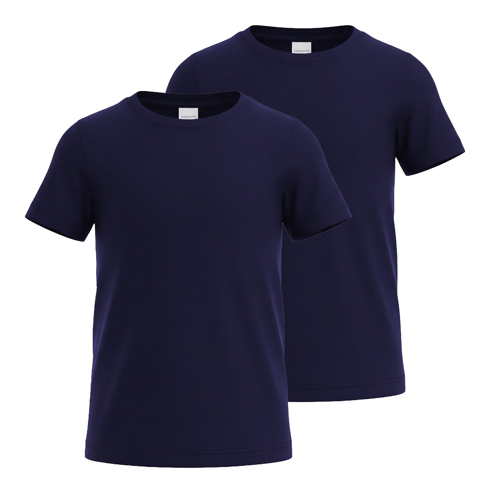 HERMKO Kurzarmshirt 70338002 100 % Bio-Baumwolle kurzarm T-Shirt 2er Pack hergestellt in EU