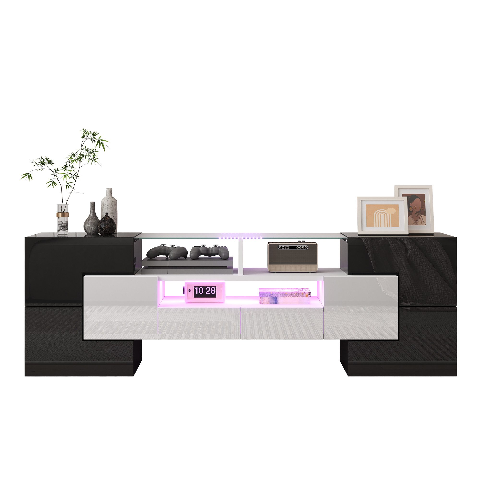 ROYGBIV TV-Schrank Stilvoller TV-Schrank, Lowboard hochglänzendes günstig online kaufen
