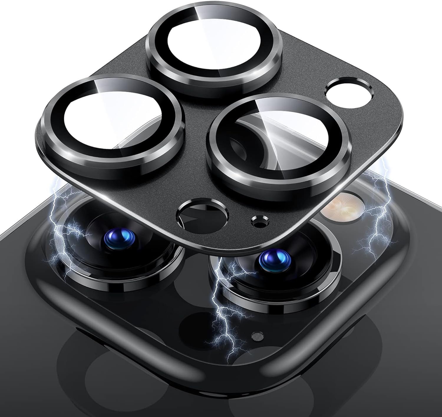 MSM Kameraschutzglas 3D Kameraglas für Apple iPhone 15 Pro/15 Pro Max Schutz Panzerfolie