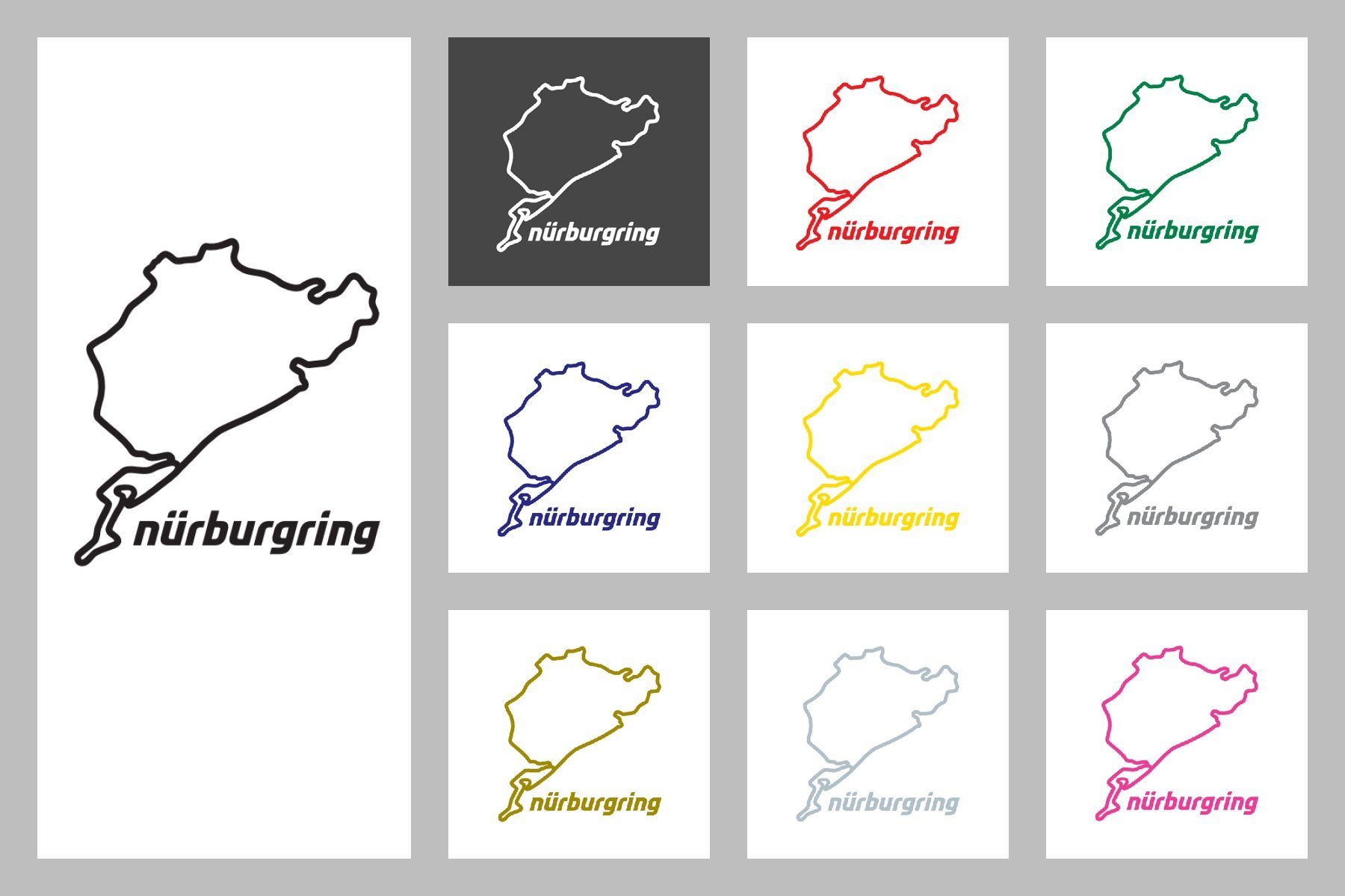 Aufkleber NÜRBURGRING - Aufkleber - Nürburgring - 8 cm