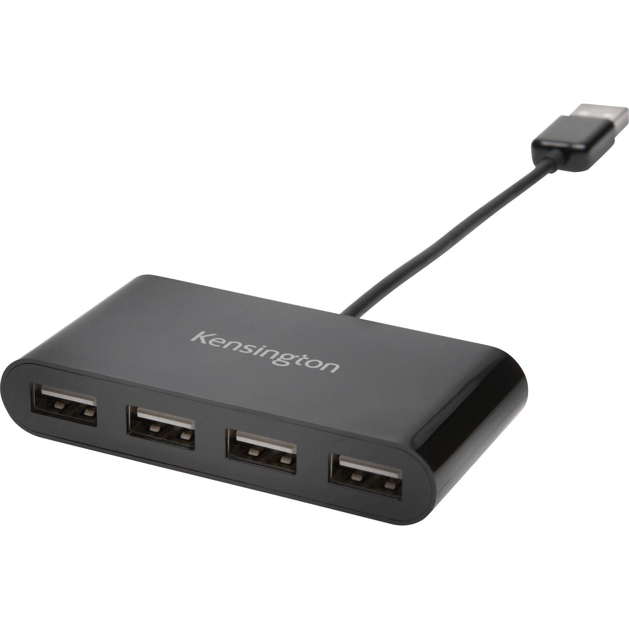 KENSINGTON Kensington USB 2.0 4-Port Hub, USB-Hub, (4x USB USB-Kabel