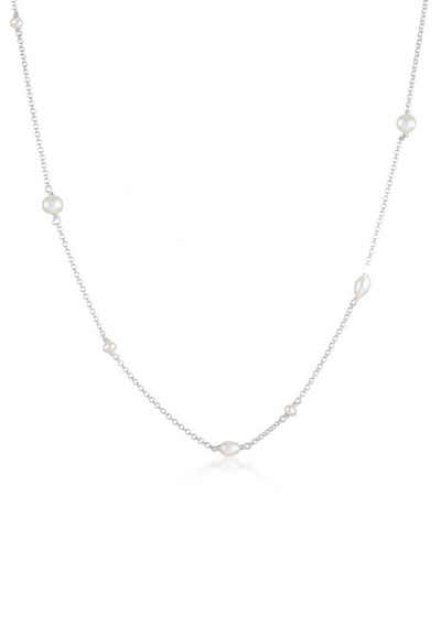 Elli Perlenkette Elegant Basic Süsswasserzuchtperlen 925 Silber
