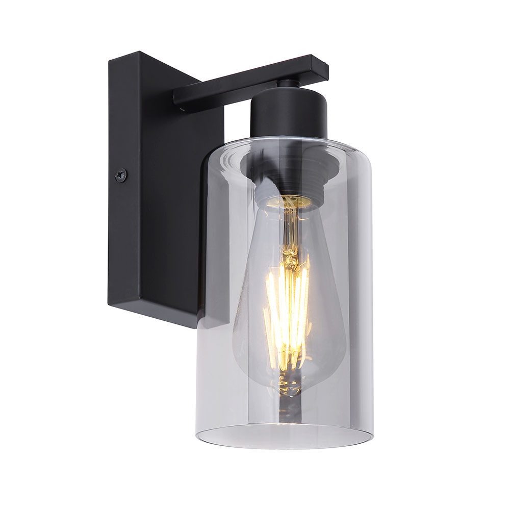 GLOBO LIGHTING Wandleuchte, Leuchtmittel nicht inklusive, Wandleuchte Vintage Innen Wandlampe schwarz Industrial