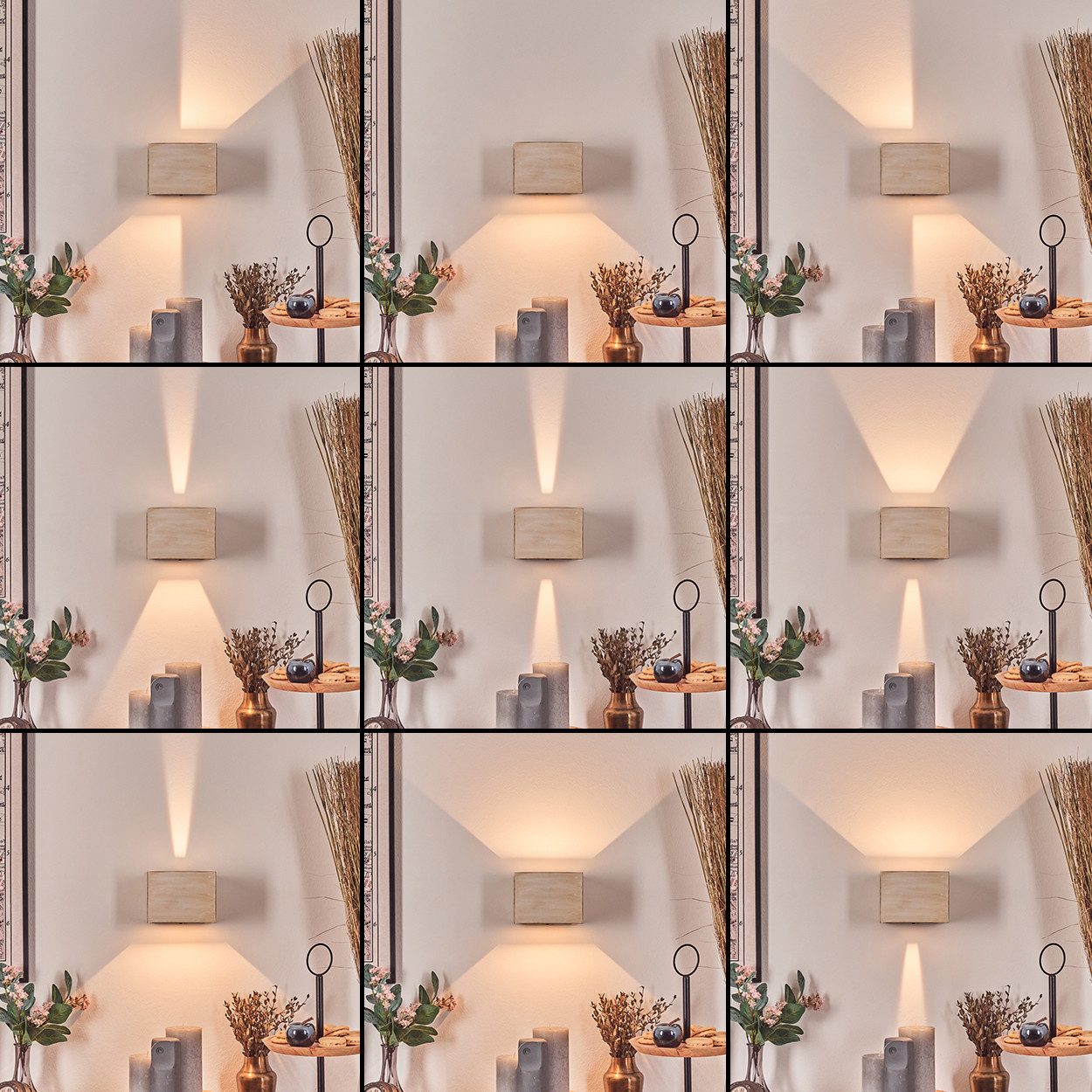 hofstein Wandleuchte LED Wandlampe aus Metall/Holz/Kunststoff günstig online kaufen