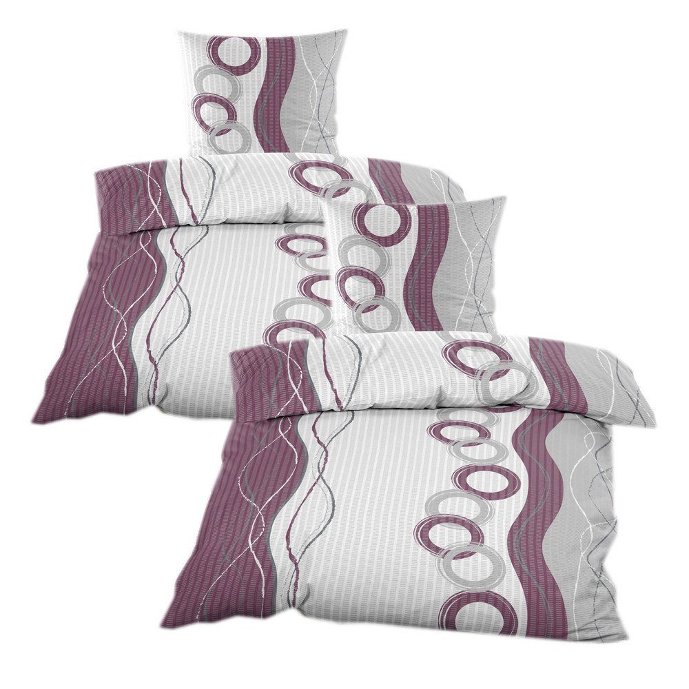 Casa Colori Bettwäsche Seersucker Bettwäsche Garnitur günstig online kaufen