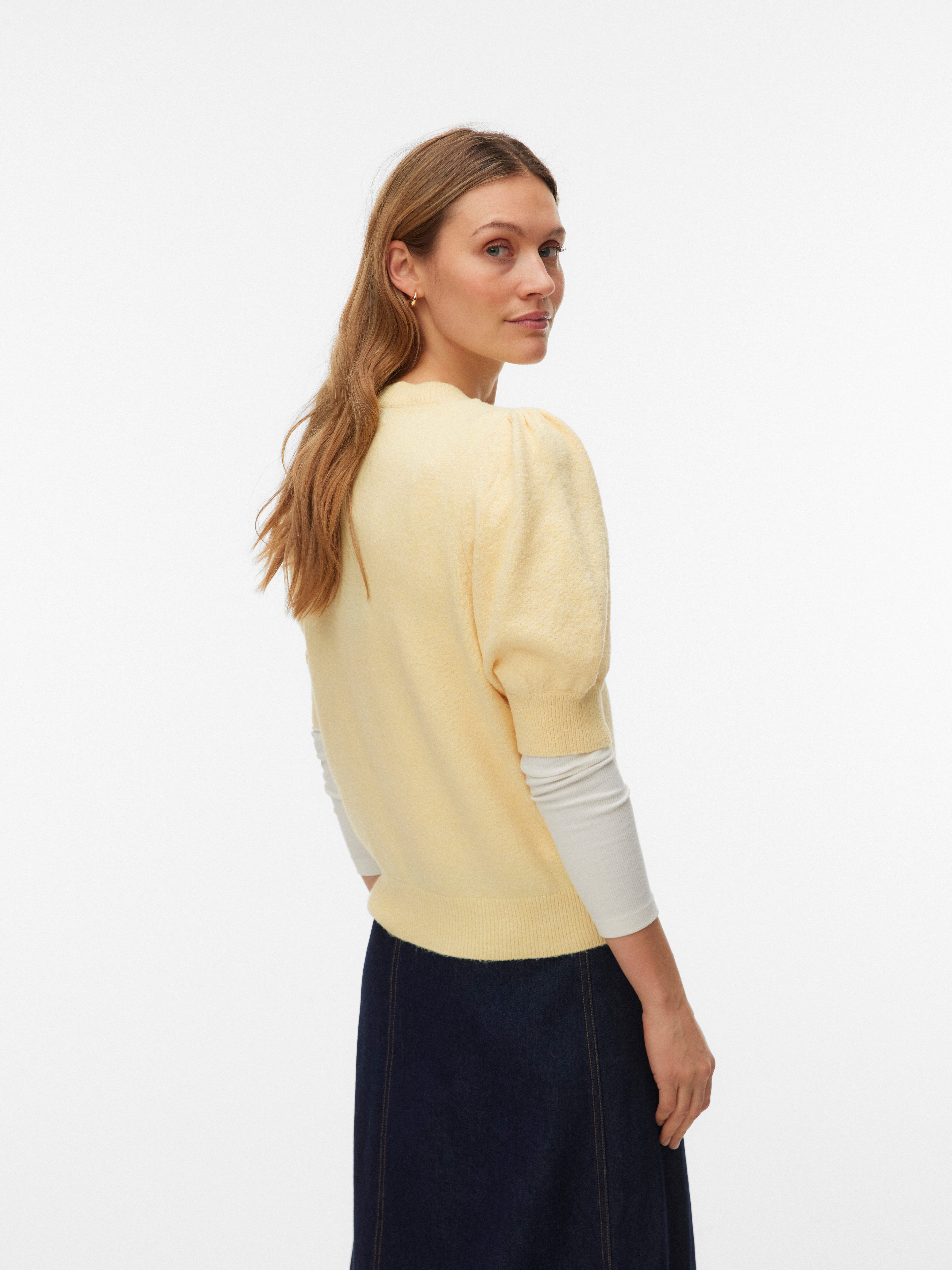 Vero Moda Rundhalspullover VMDOFFY 2/4 O-NECK PULLOVER GA NOOS mit kurzen P günstig online kaufen