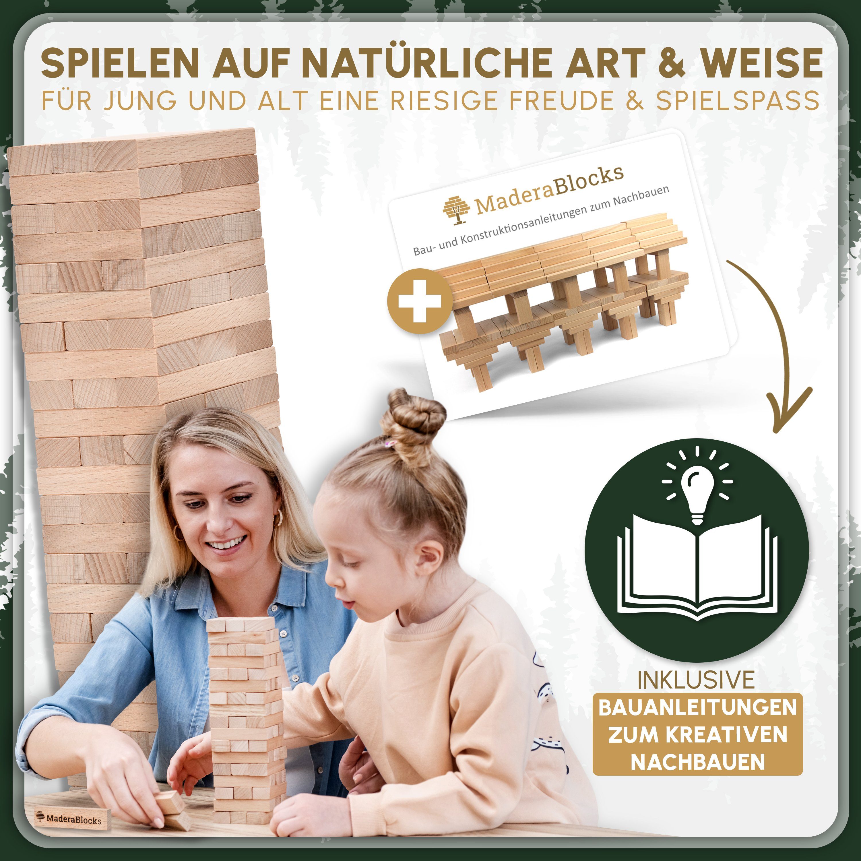 MaderaBlocks 200-1.600 Holzbausteine Natur 100% Made in DE Bauklötze Holz Bausteine Spielbauklötze, Baumpflanzung - Made in Germany (Ravensburg) – Bild 5 von 5