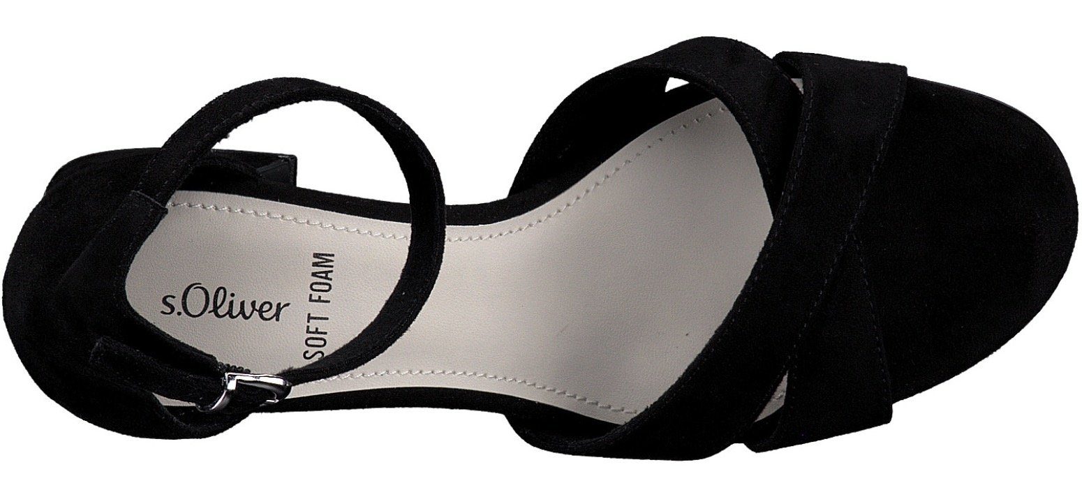 Soft mit Foam-Ausstattung Sandalette schwarz s.Oliver