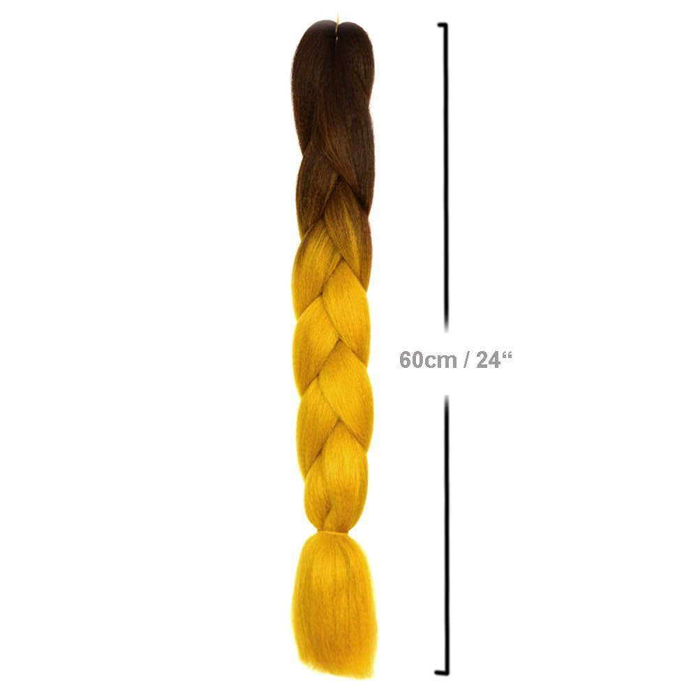 im 2-farbig 35-BY Jumbo Braun-Gold YOUR 3er Flechthaar BRAIDS! Kunsthaar-Extension Pack MyBraids Zöpfe Braids
