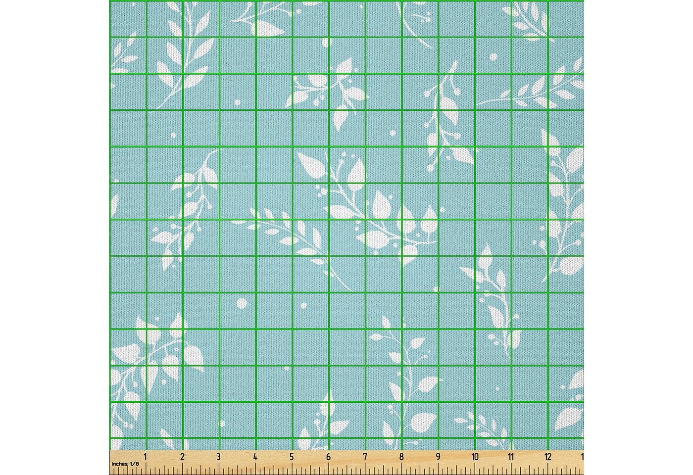 Thumbnail - Abakuhaus Stoff DIY Bastler Stoff für Dekorationszwecke, Natur Blooming Reisig Blätter