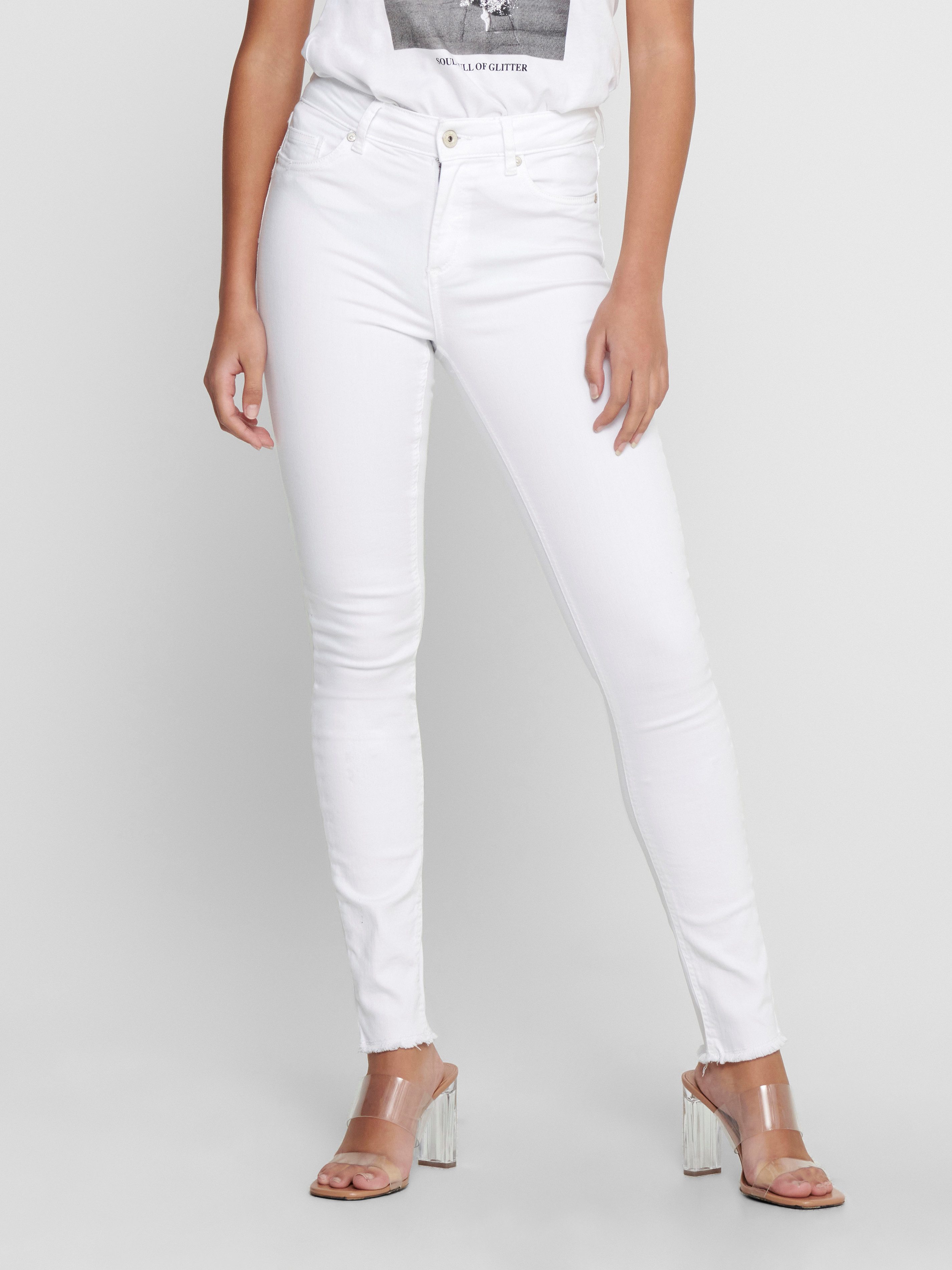 ONLY Ankle-Jeans ONLBLUSH – Ausgefranster Saum für lässigen Jeans-Look skin günstig online kaufen