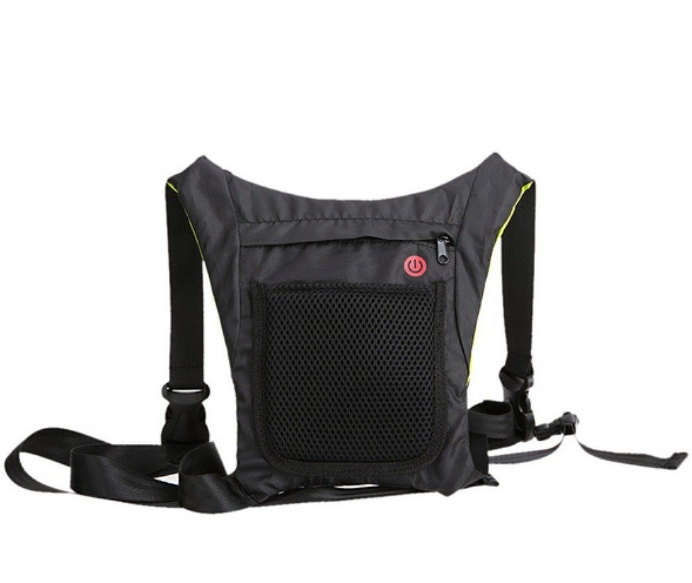Luna24 simply great ideas... Warnweste LED Warnweste, Refl. Warnweste grau/grün, Schultasche, Rucksack.