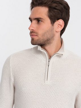 OMBRE Stehkragenpullover Männer- Pullover mit Stehkragen