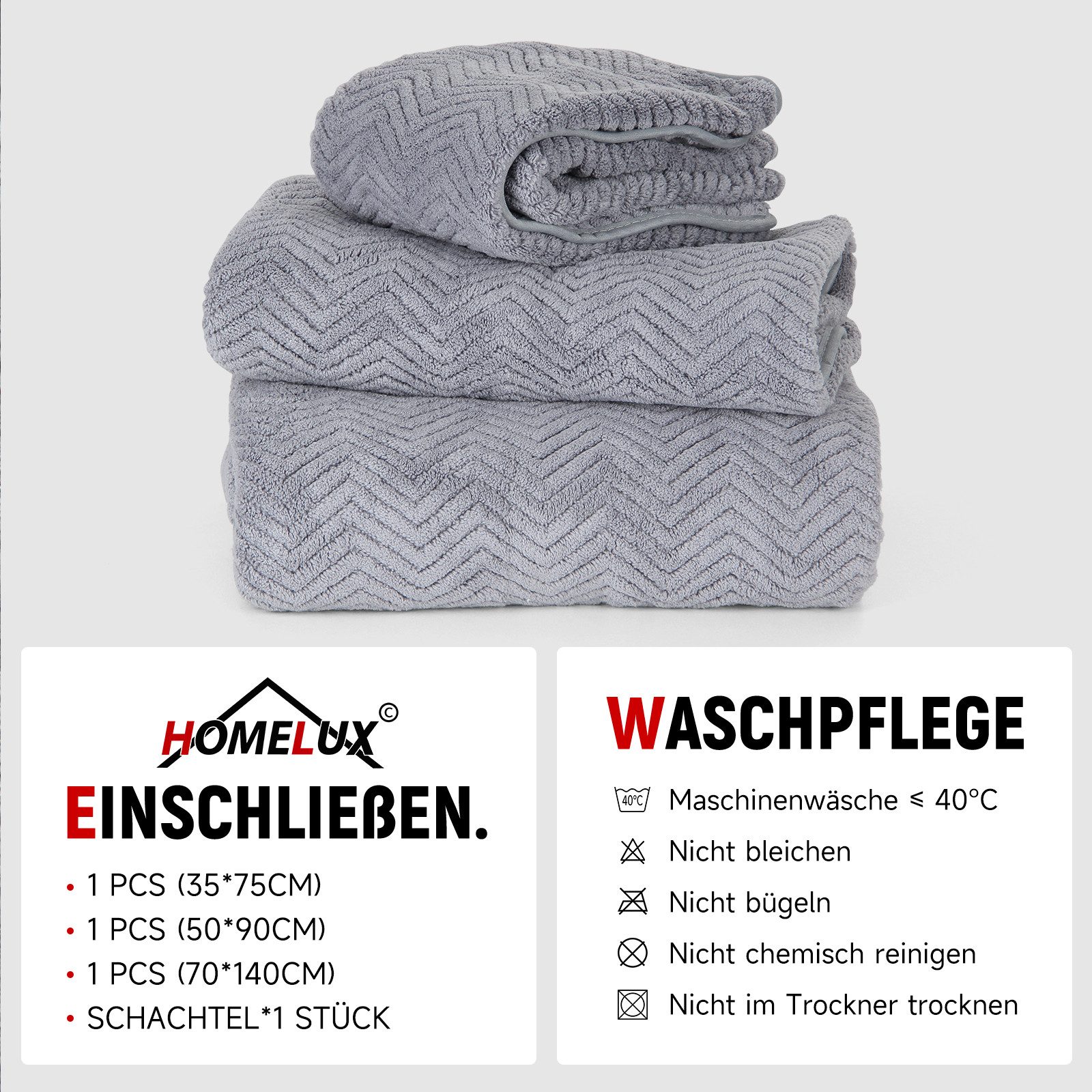 HOMELUX Handtuch Set 2 / 3 günstig online kaufen