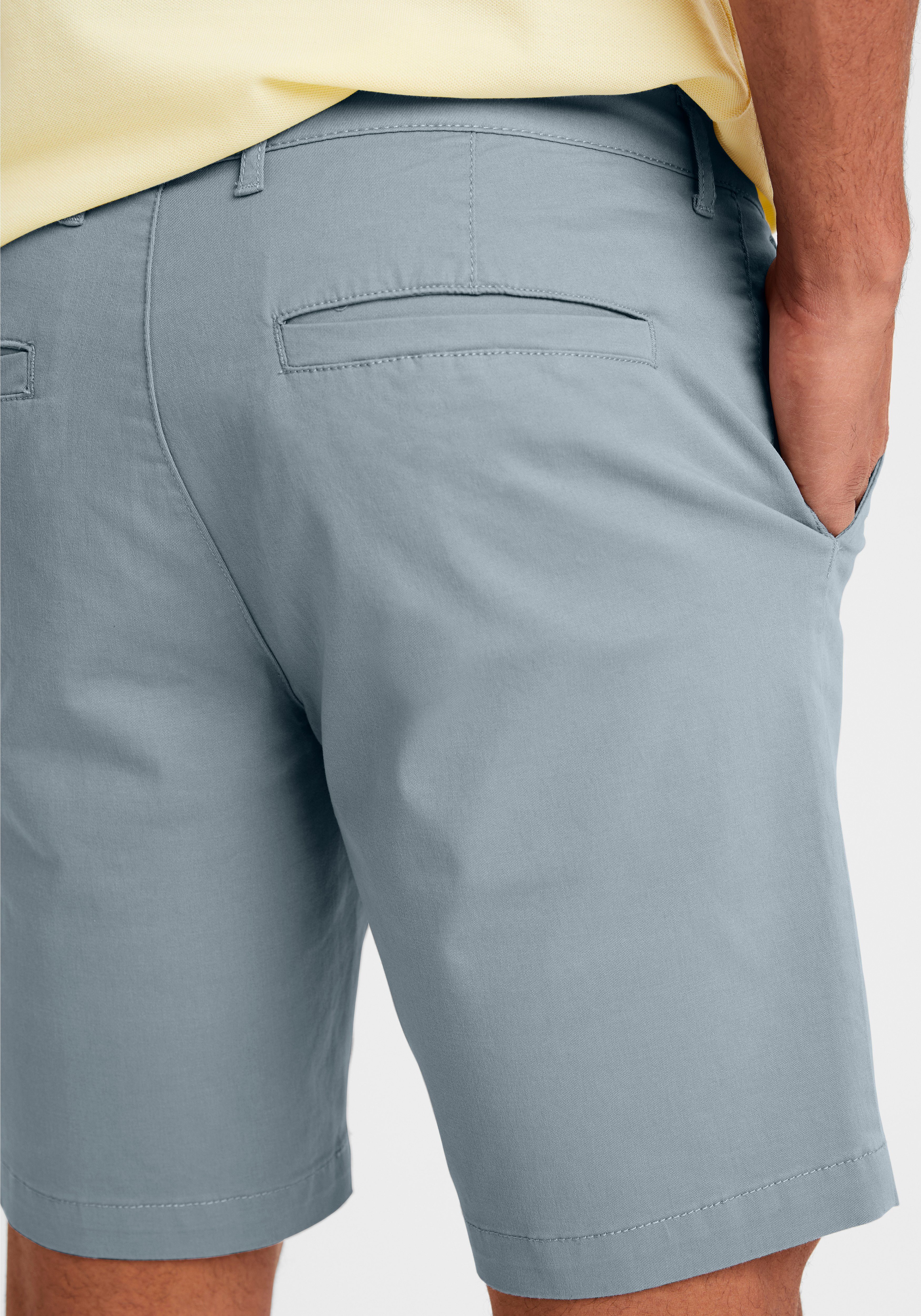 H.I.S aus Shorts graublau Baumwoll-Qualität elastischer