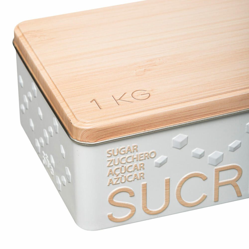 5five Simply Smart Zuckerdose Scandinave Nature, 1 kg, Weißblech