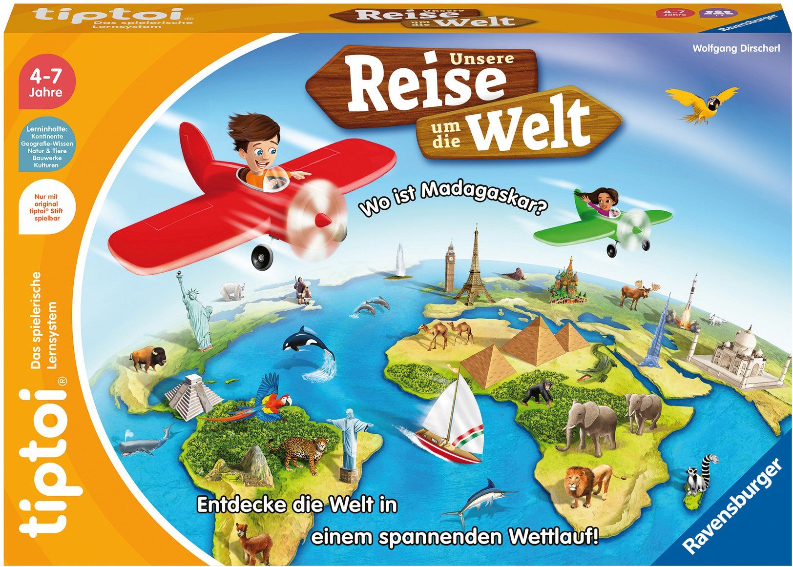 Ravensburger Spiel tiptoi® Unsere Reise um die Welt, Made in Europe – Bild 3 von 4