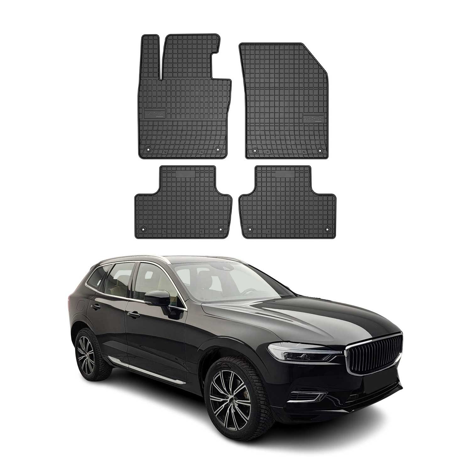 OMAC Auto-Fußmatten für Volvo XC60 2017-2025 Gummimatten Schwarz 4 tlg (4 St), für Volvo XC60 2017-2025 Volvo XC60 2017-2025, Antirutsch,Wasserfest,Einfache Installation