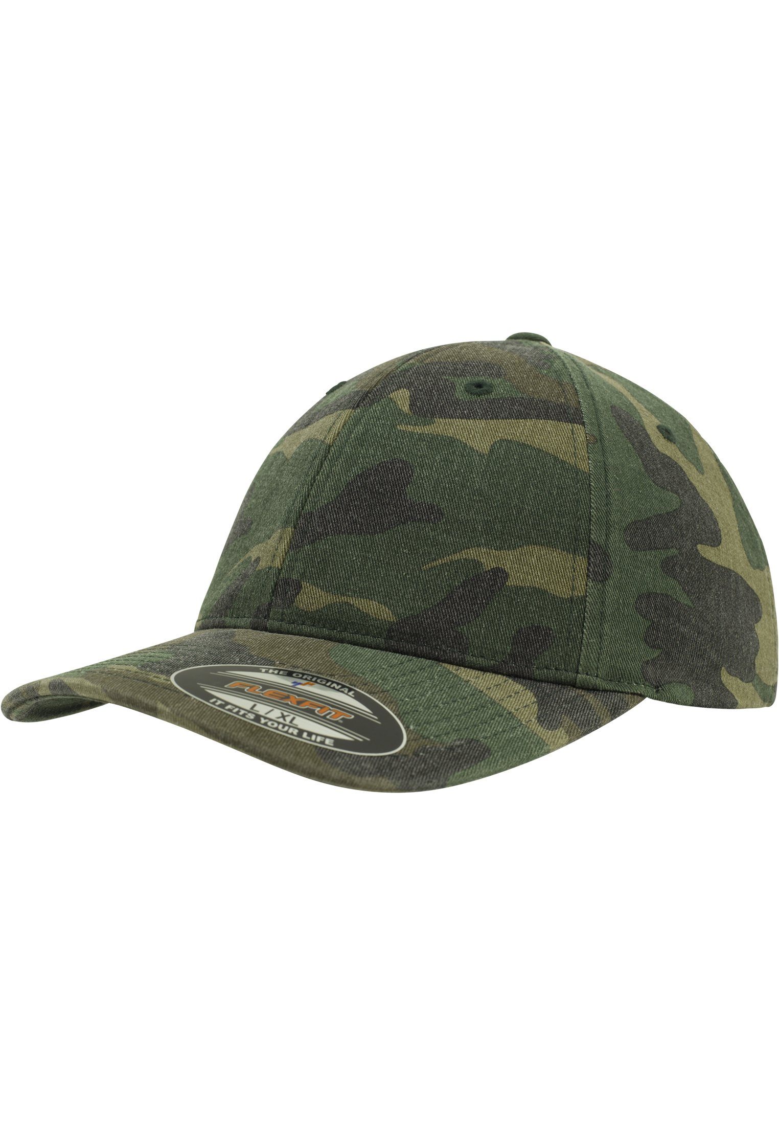 Cap Flexfit green Flex Garment Washed Camo Flexfit camo 6977CA Camo Accessoires Washed Garment