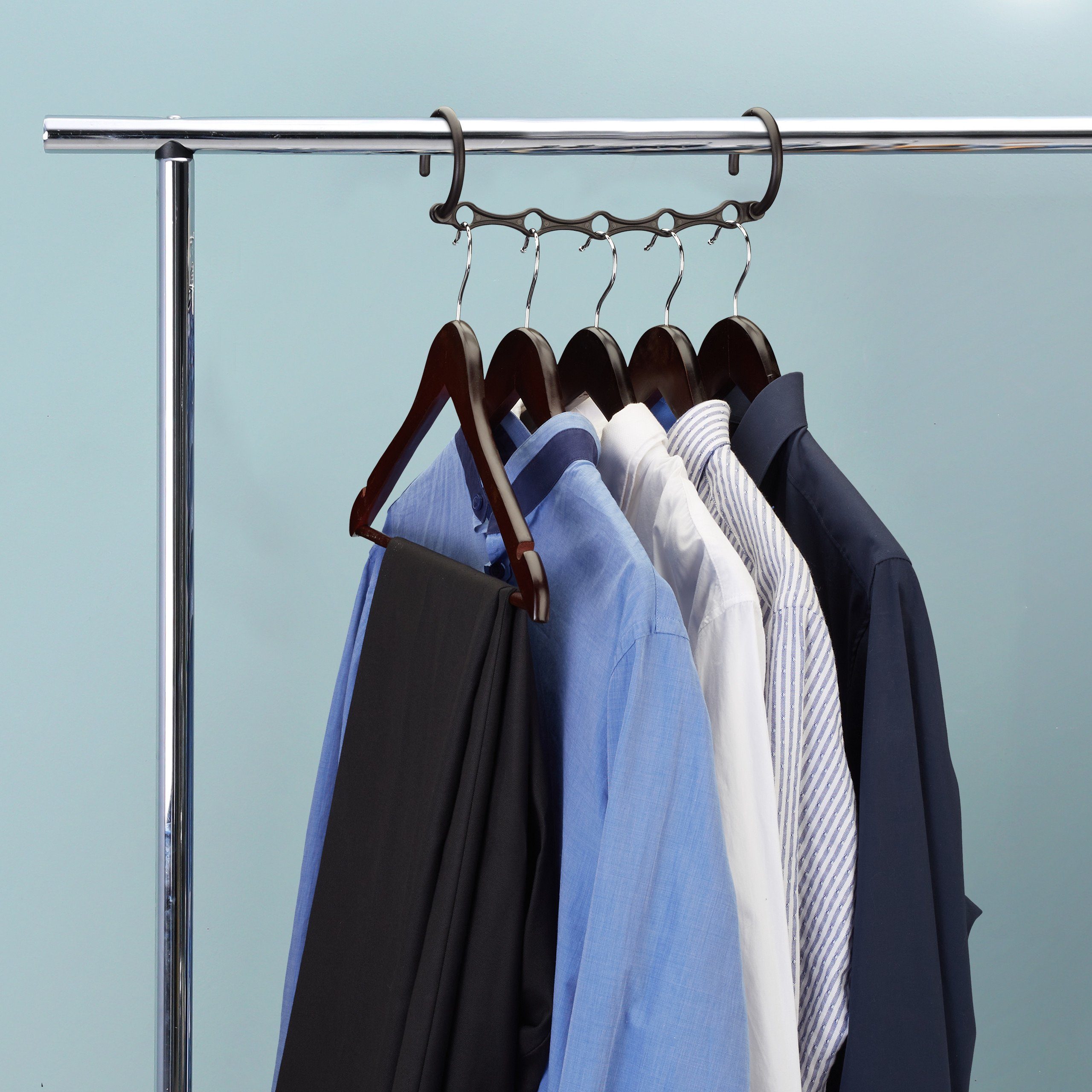 relaxdays Mehrfach-Kleiderbügel Raumsparbügel 10er Set günstig online kaufen