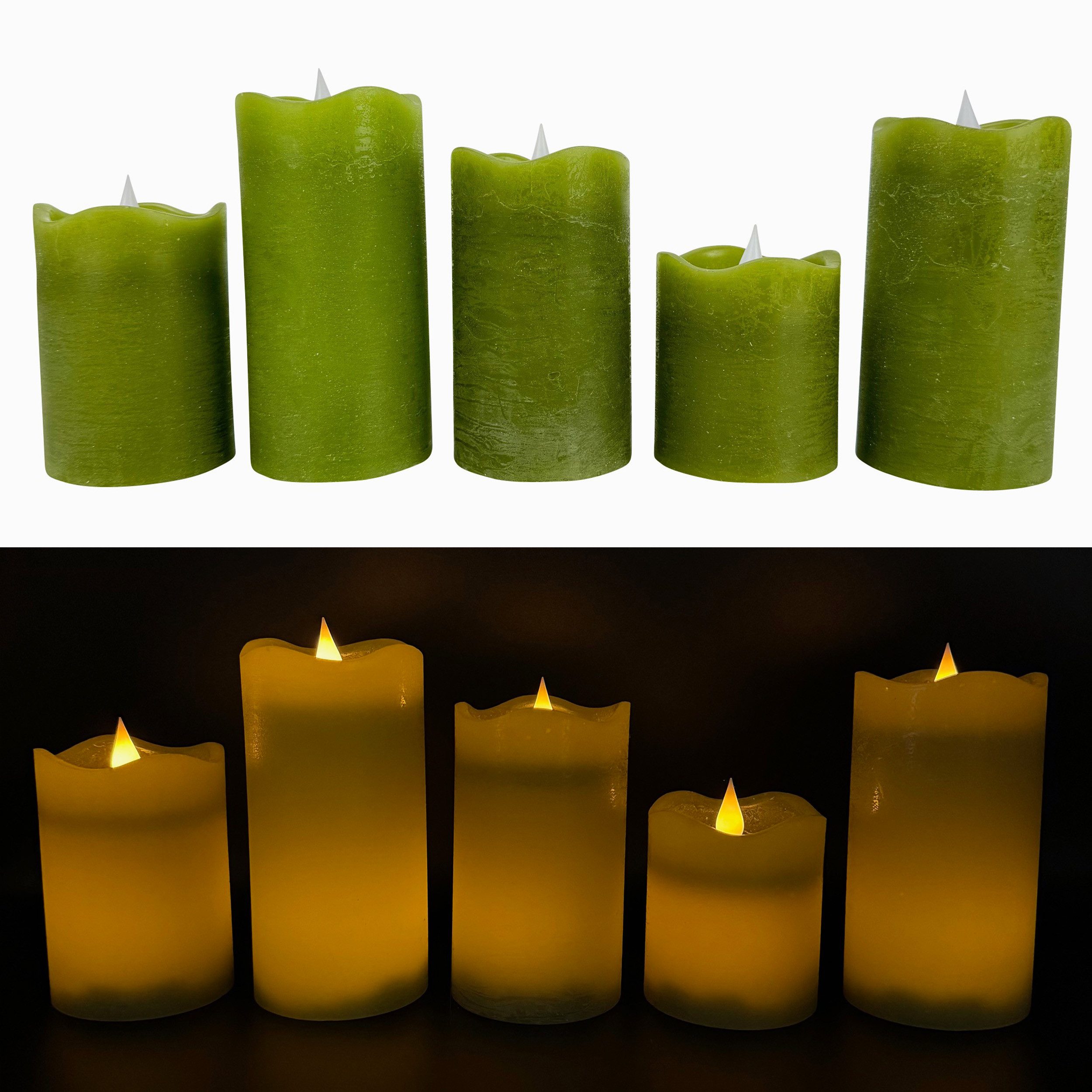 Online-Fuchs LED-Kerze 5 LED-Kerzen aus Echtwachs mit 6-Stunden Timer (real günstig online kaufen