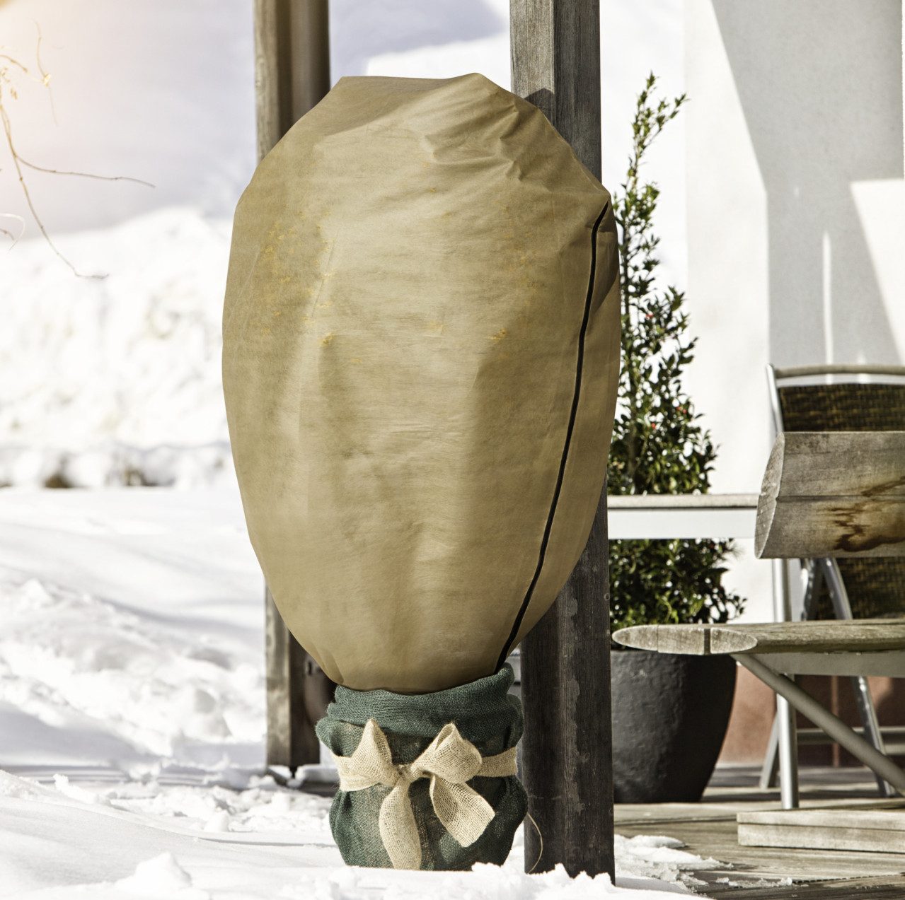 Windhager Wintervlies Windhager Vlieshaube Protect 0,6 x 1,8 m, beige