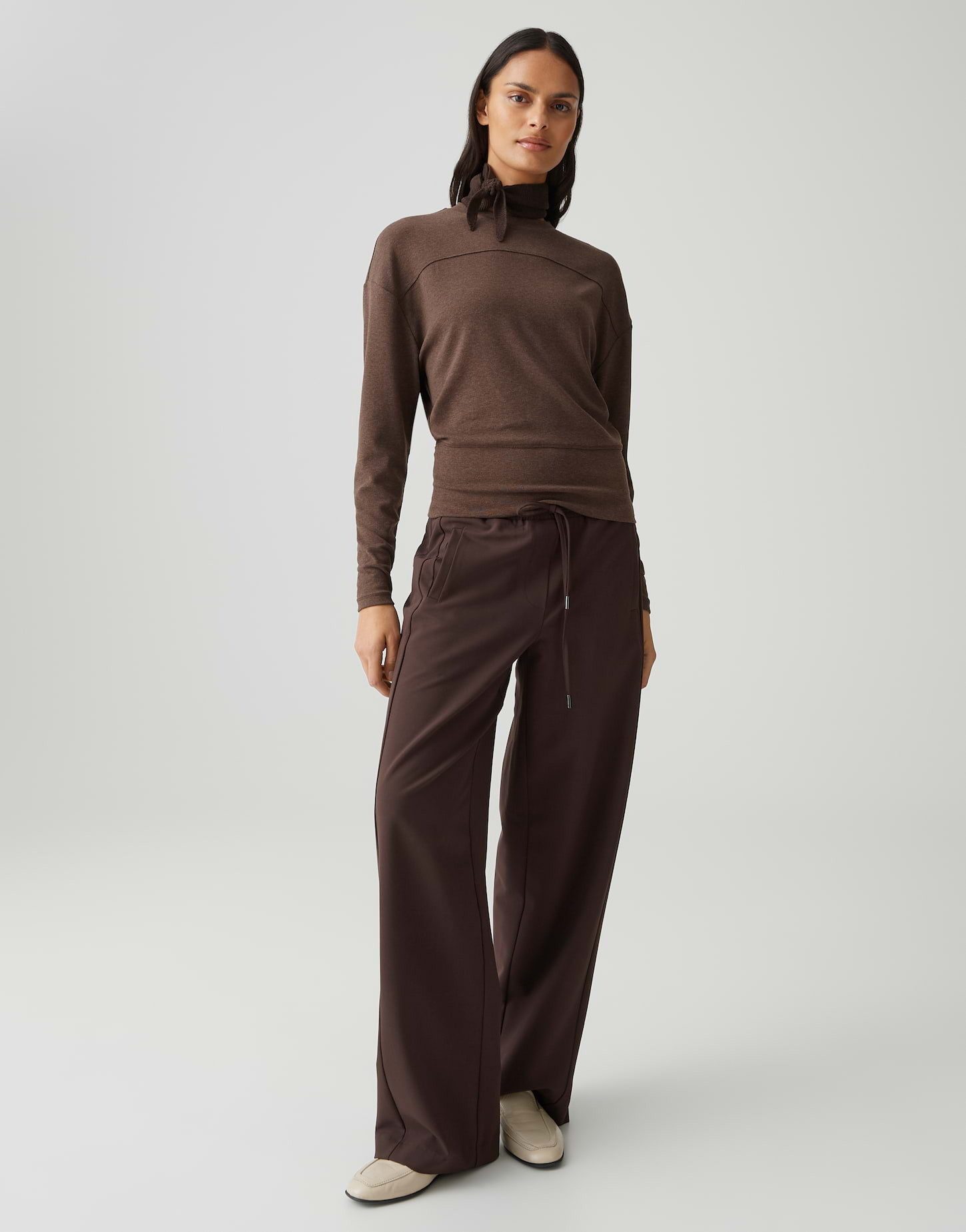 OPUS Schal Schmaler Feinstrickschal mit Wollanteil