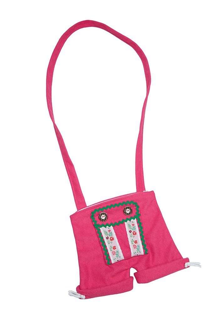 Karneval-Klamotten Trachten-Kostüm Oktoberfest Tasche Seppelhose Tiroler-Tasche pink, Accessoires für Oktoberfest Bayer Tiroler Party Bierfeste