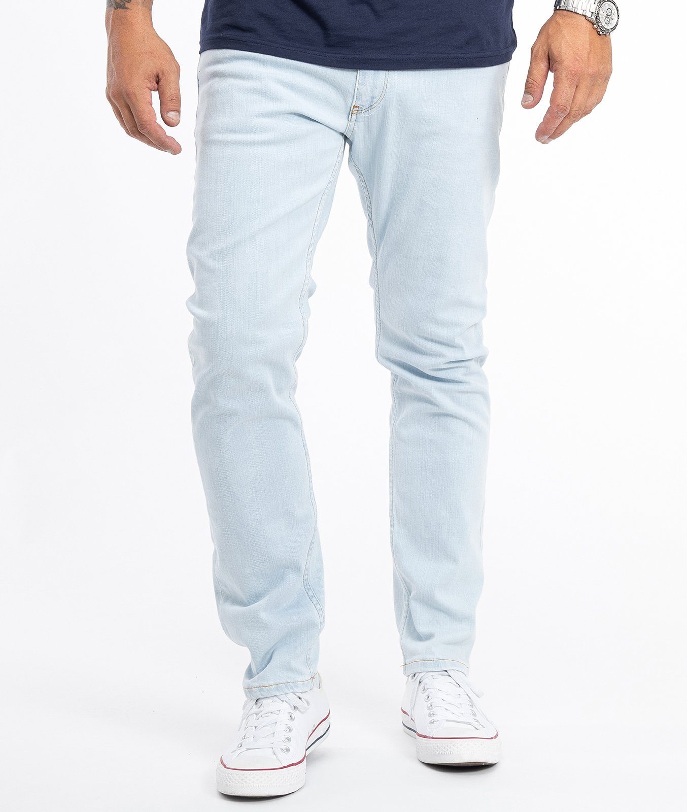 Rock Creek Regular-fit-Jeans Herren Jeans Stonewashed Hellblau RC-3106 | Straight-Fit Jeans