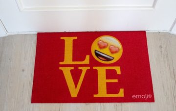 Fußmatte emoji- LOVE Orange 60x40 cm, Rockbites, Rechteckig, Höhe: 3 mm