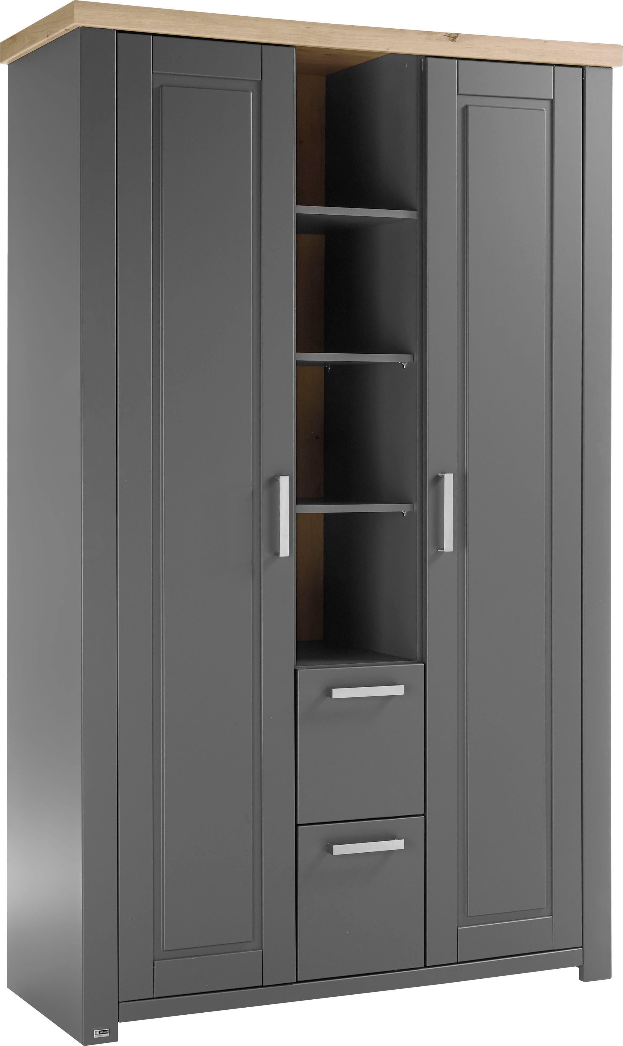 GALLERY M branded by Musterring Kleiderschrank yosh Typ 03, inkl. 8 Einlegeböden, Breite 126,6 cm