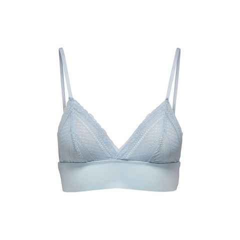 ONLY Bustier Spitzen Triangel BH Lace Bralette Bustier ONLLAURA 4777 in Blau