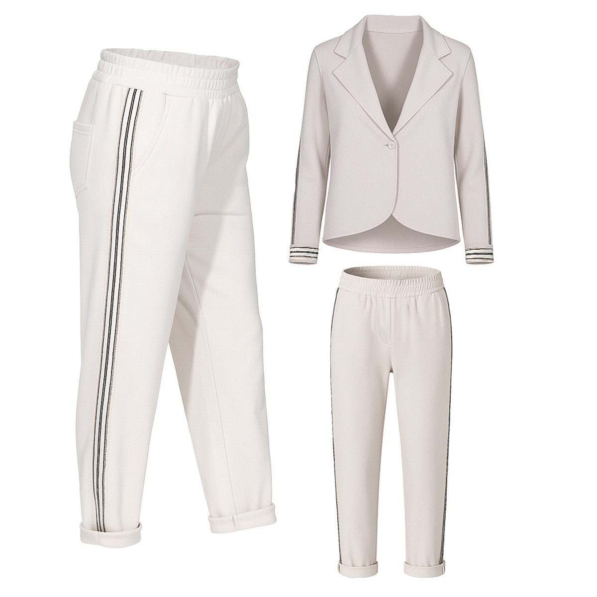 simaranda Jogginganzug Damen Jogginganzug 36-40 Beige günstig online kaufen