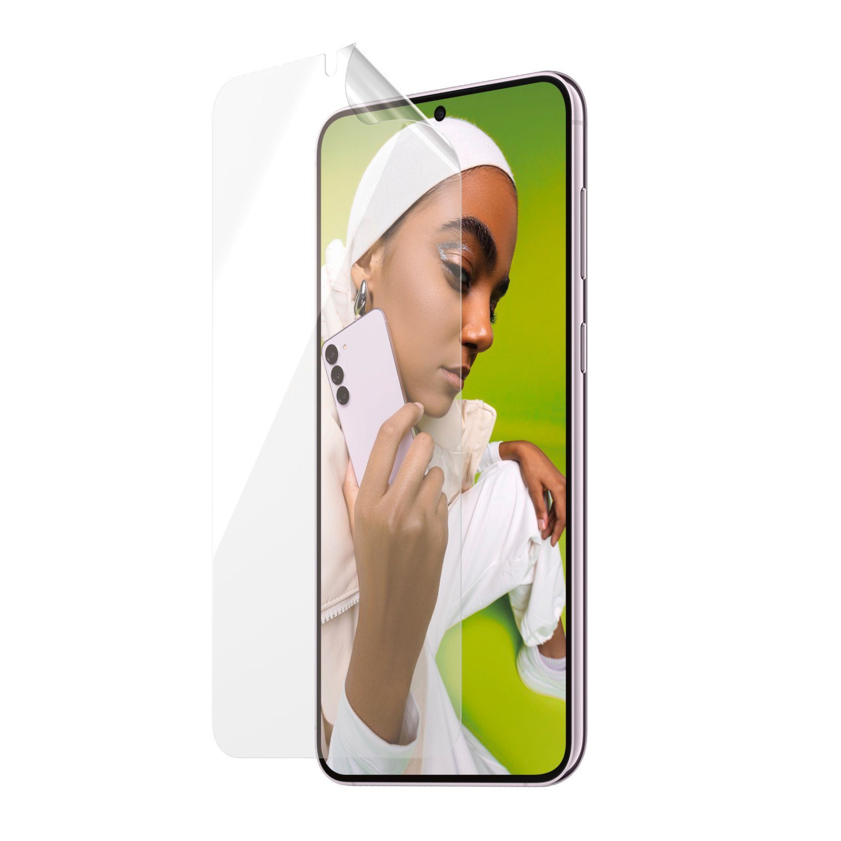 PanzerGlass Displayschutzfolie Matrix Ultra Wide Fit Screen Protector für Samsung Galaxy S24+, Displayschutz, stoßfest, kratzbeständig