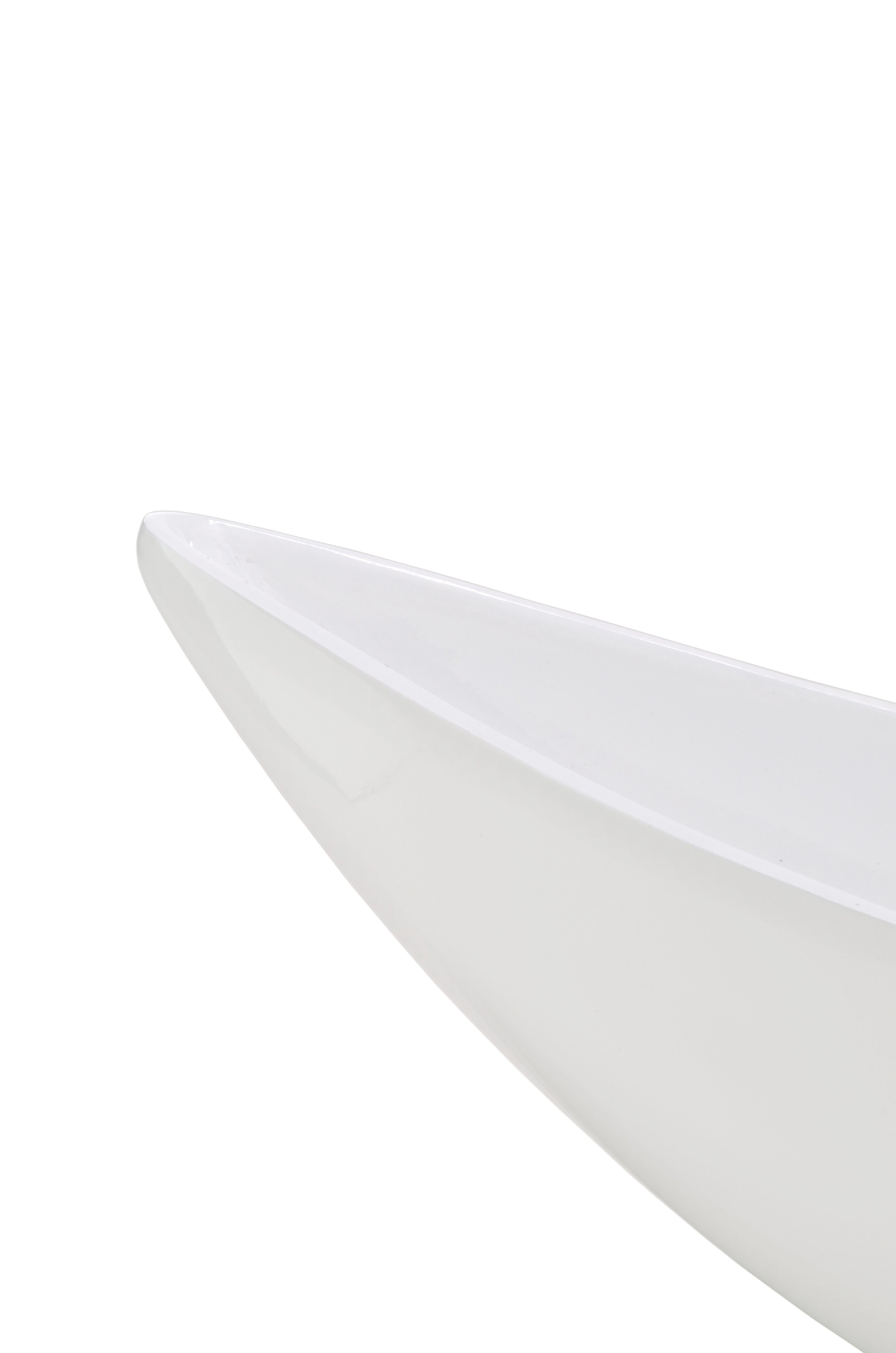 Flingora Jardiniere Ivett, Fiberglas - Indoor & Outdoor - Weiß - 60 x 18,5 x 18 cm