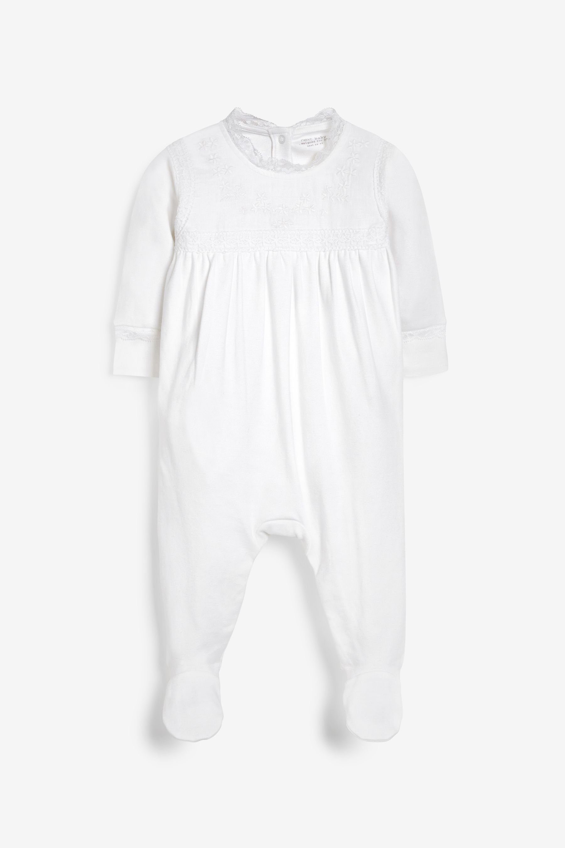 Schicker Single Next White (1-tlg) Schlafoverall Schlafanzug
