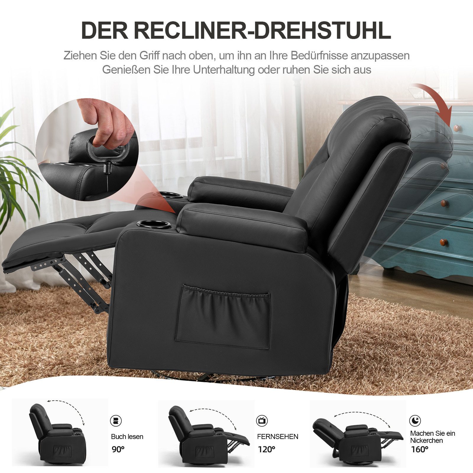 COMHOMA Relaxsessel TV-Sessel Liegesessel Fernsehsessel mit günstig online kaufen