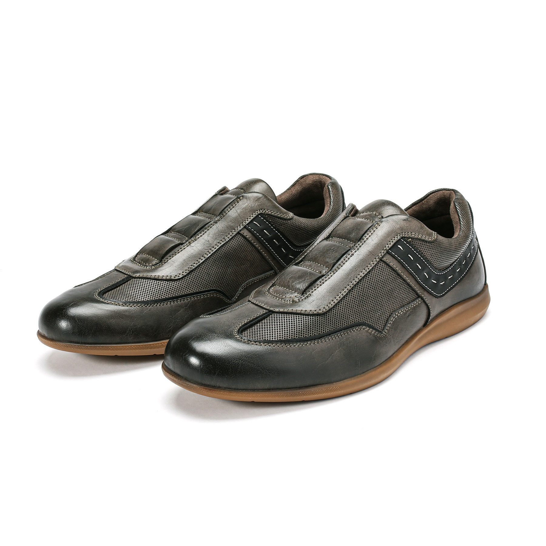 Allthemen Slip-On Sneaker Bequeme Herren Schlupfschuh im Vintage Freizeit Slip-On Sneaker