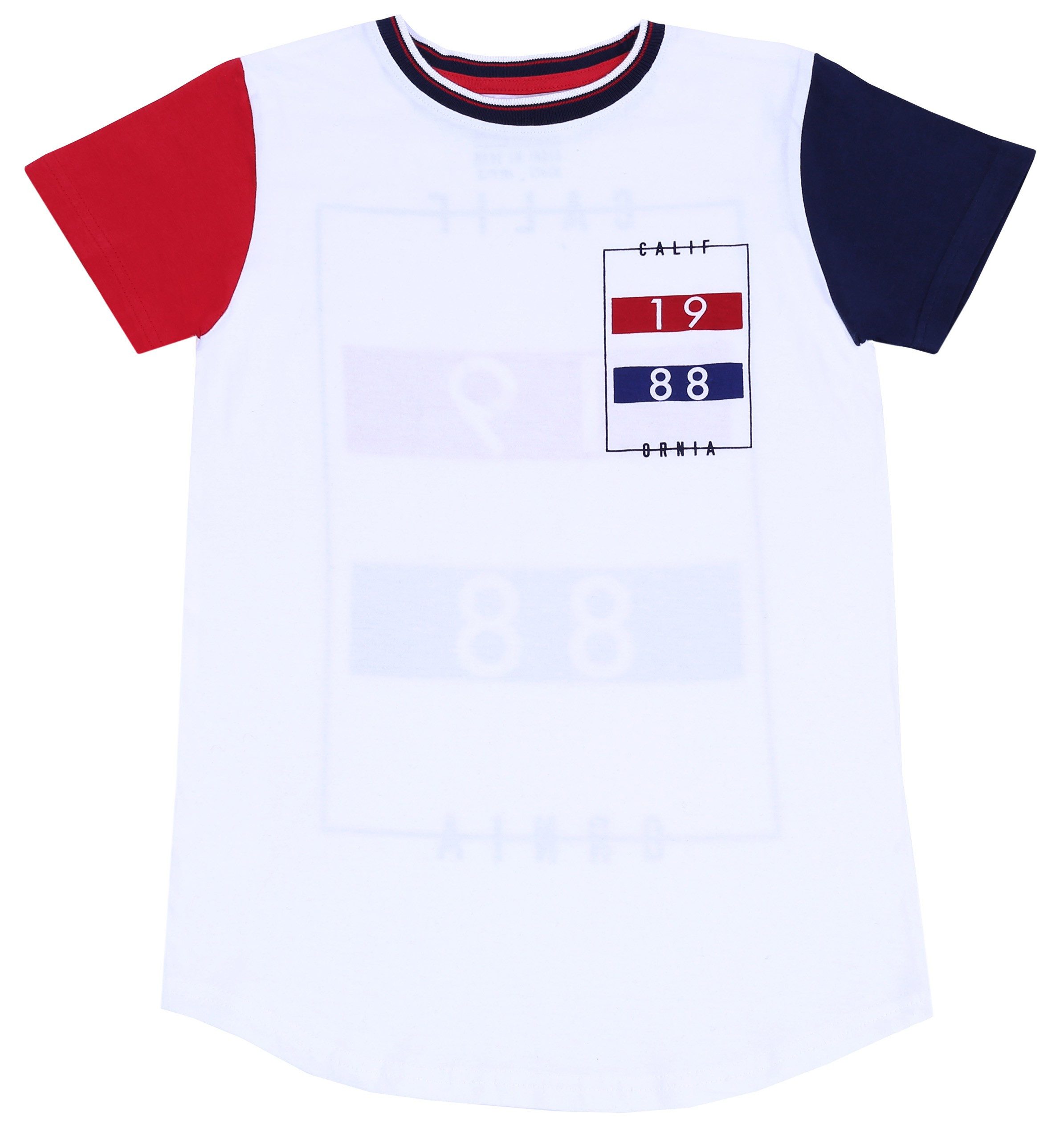 Kurzarmbluse Kalifornien 1988 weißes T-Shirt 9-10 Jahre