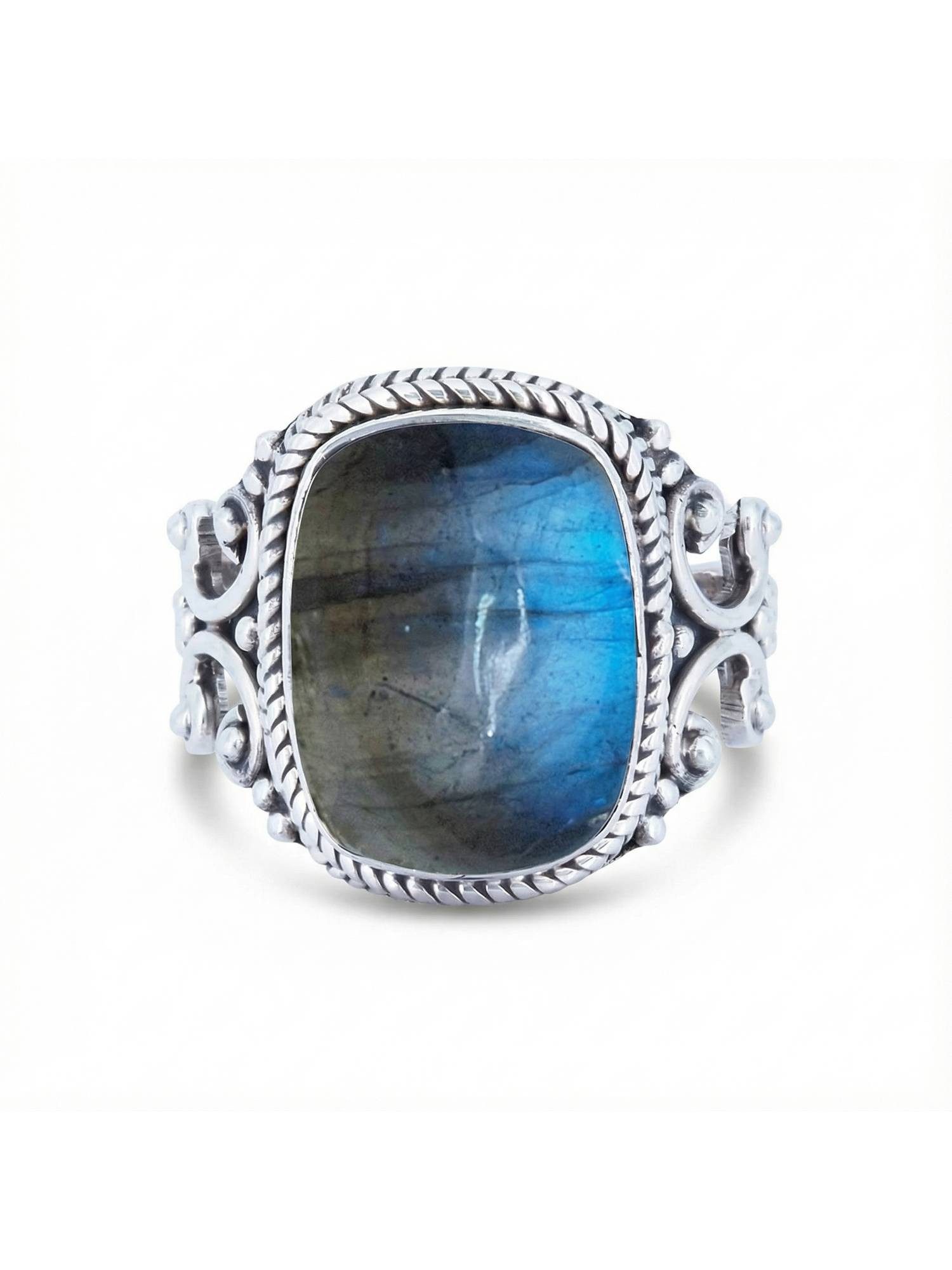 Silberring SERAPANA aus 925 Silber mit Labradorit