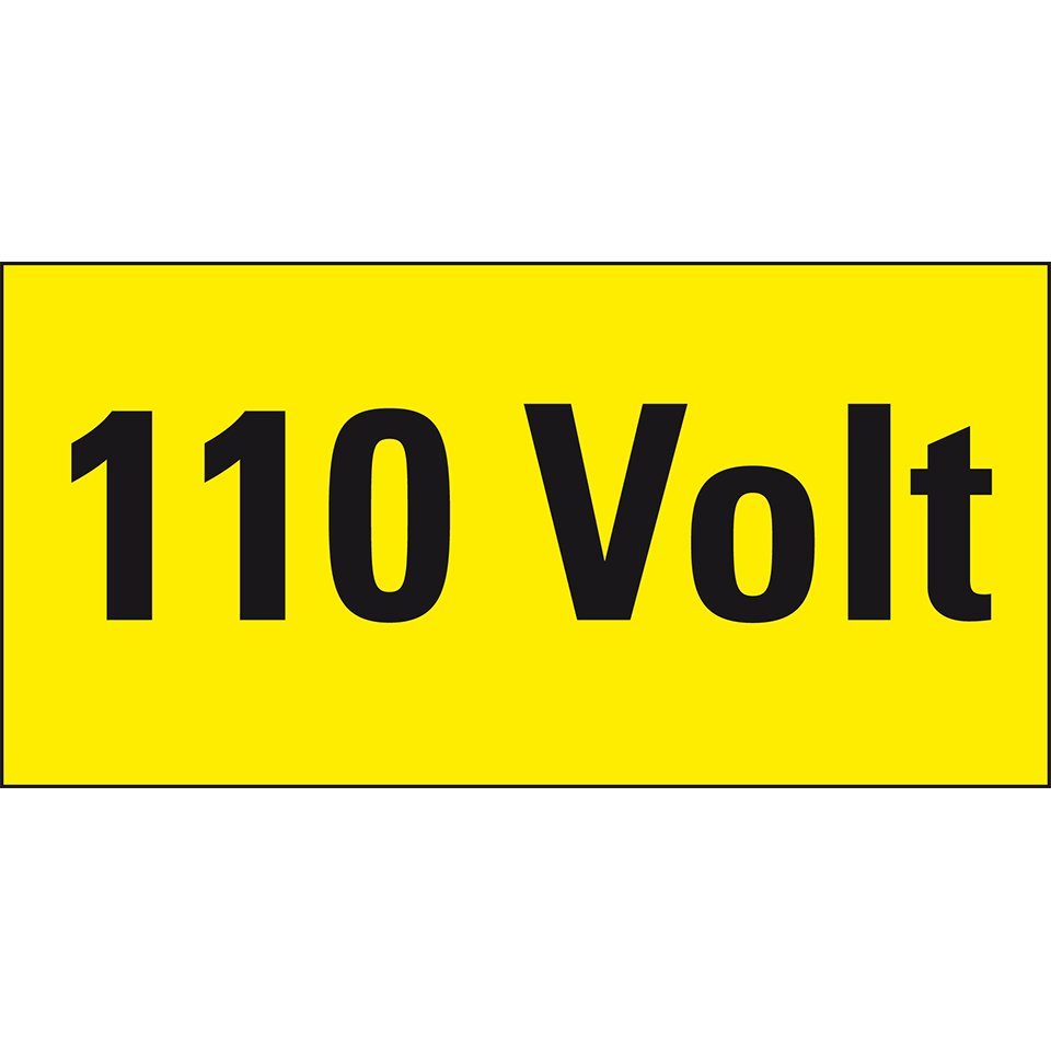 König Werbeanlagen Hinweisschild Aufkleber I Warnschild 110 Volt, Folie,  selbstklebend, 52x26mm, 10/Bogen