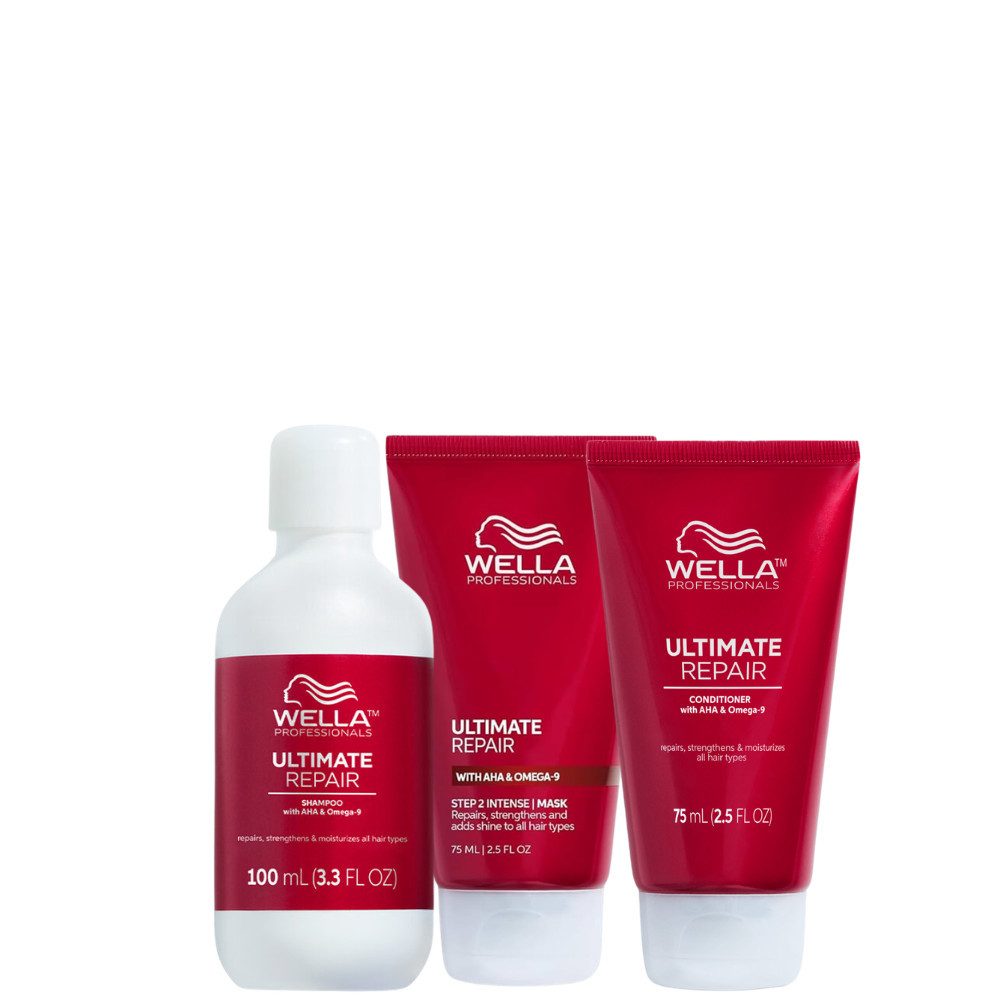 Wella Professionals Haarpflege-Set Ultimate Repair Travel Trio, 3-tlg., Reparaturpflege für geschädigtes und strapaziertes Haar