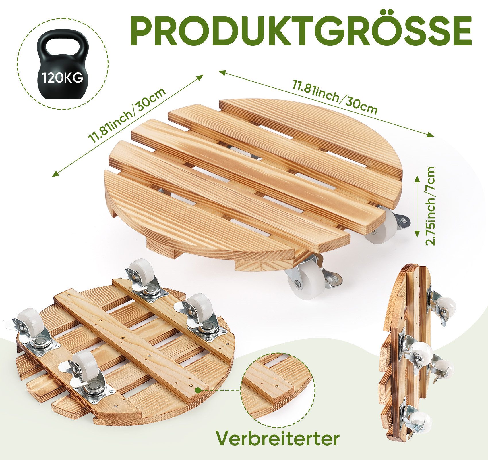 ElitVita Pflanzenroller Outdoor Wetterfest, 4 Universalrädern günstig online kaufen