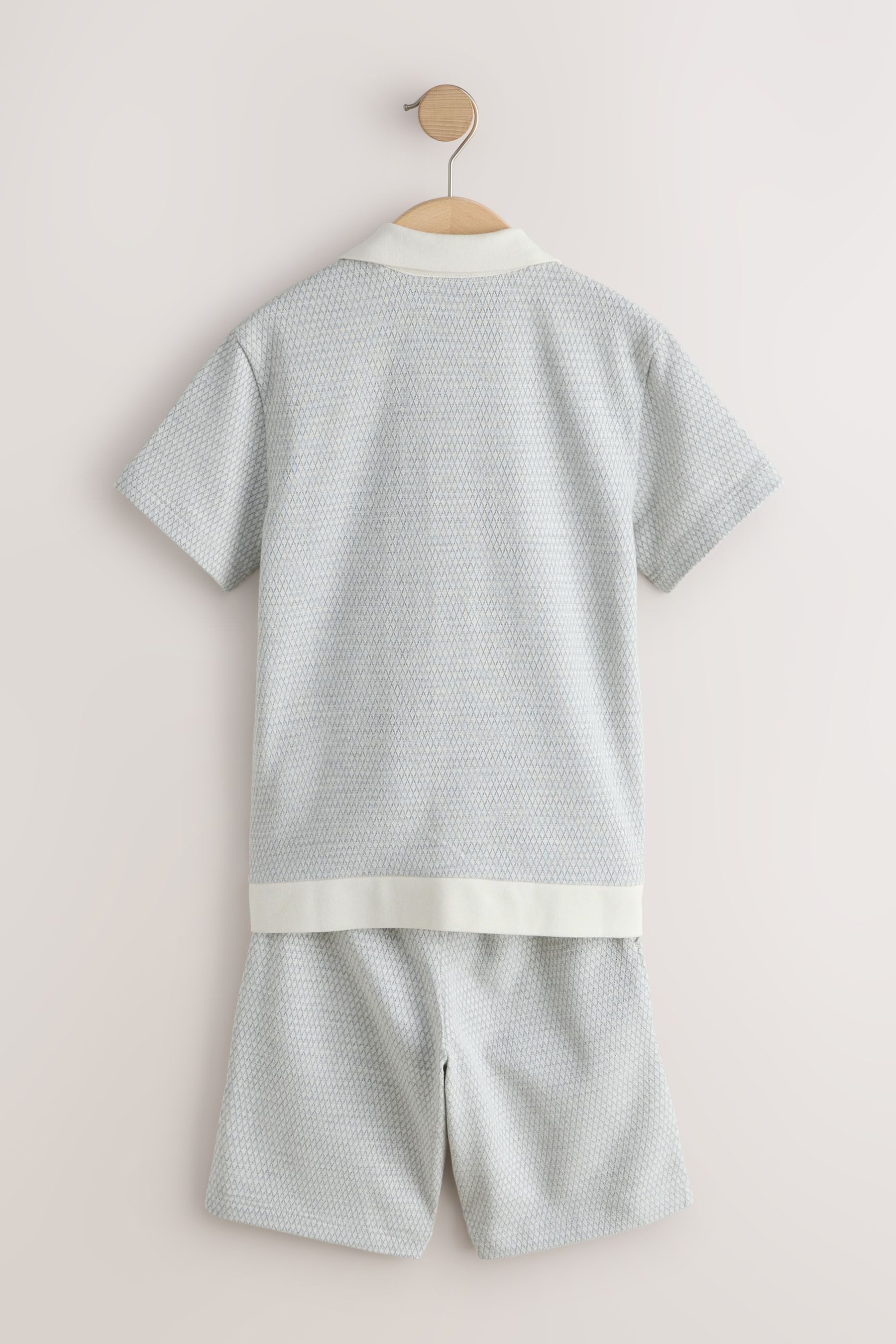 Next Shirt & Shorts Durchgeknöpftes Hemd mit Revers und Shorts im Set (2-tlg)