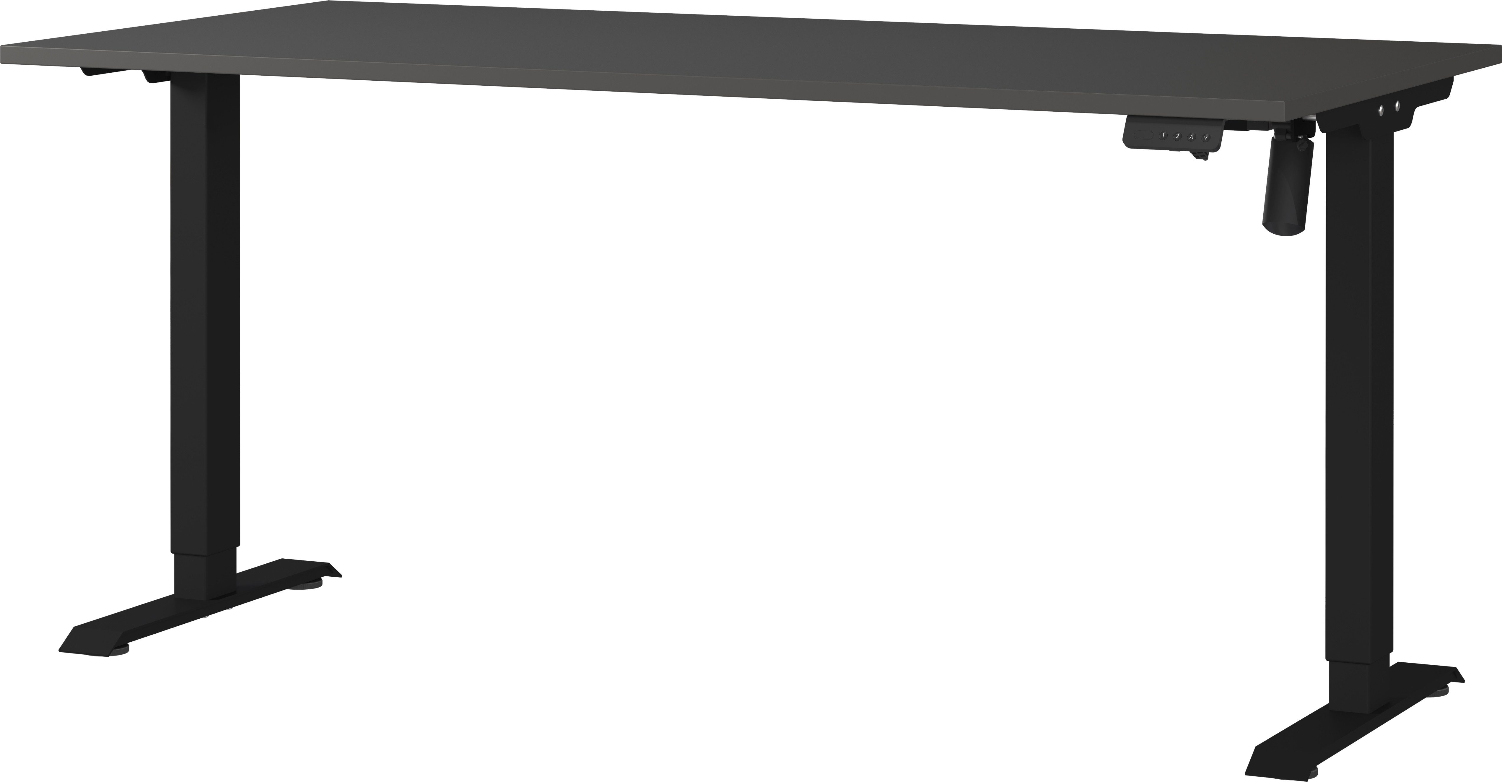 GERMANIA Schreibtisch Boras, elektrisch höhenverstellbar, Breite 120/140/16 günstig online kaufen