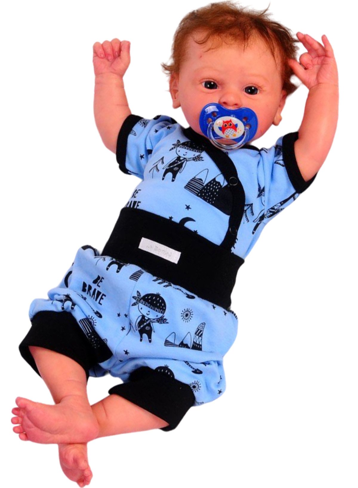 Body & Shorts Wickelbody Short Baby Anzug Body kurze Hose in Blau schwrz