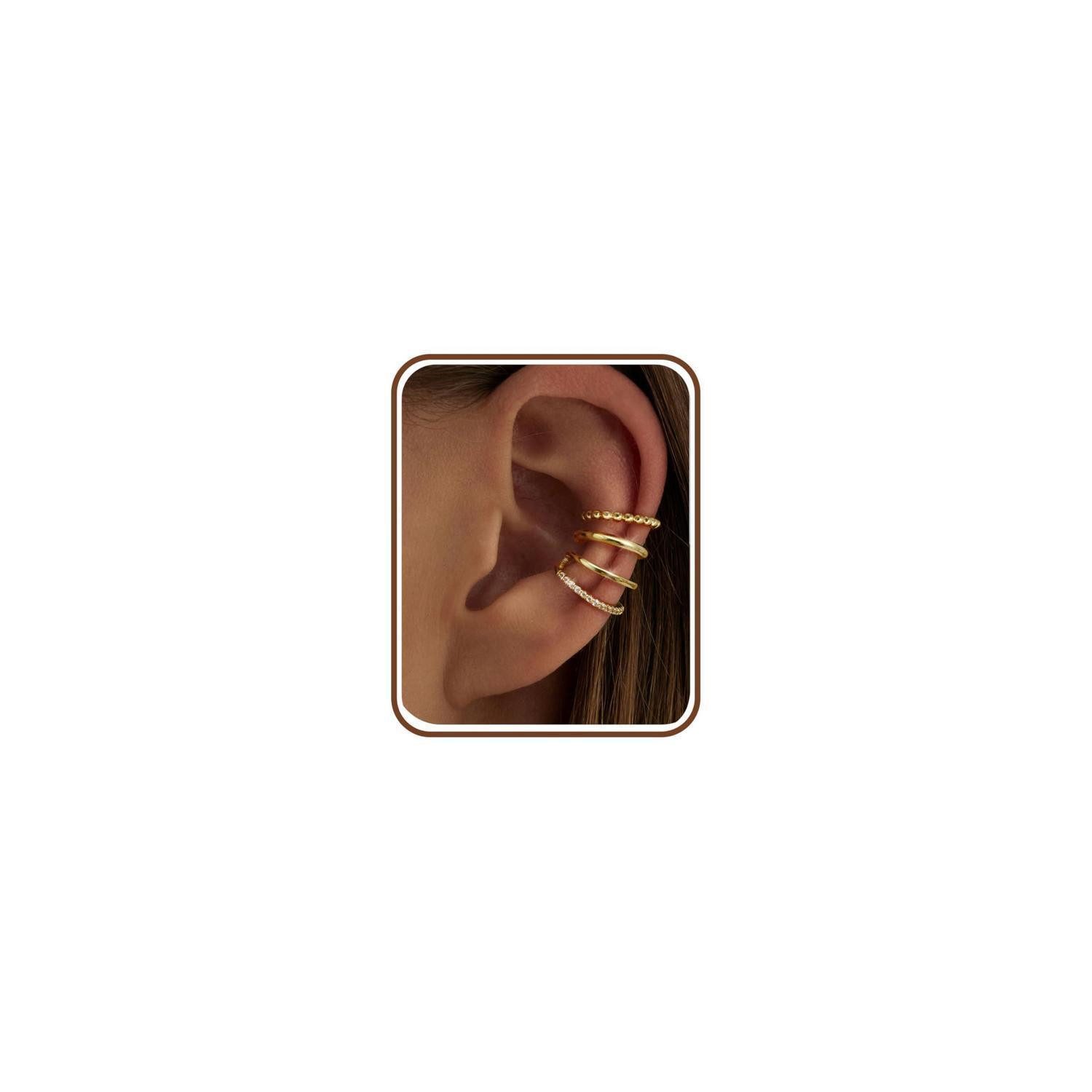 LuxusKollektion Ohrclip-Set Ohrclips Damen 3er Set Gold/Silber