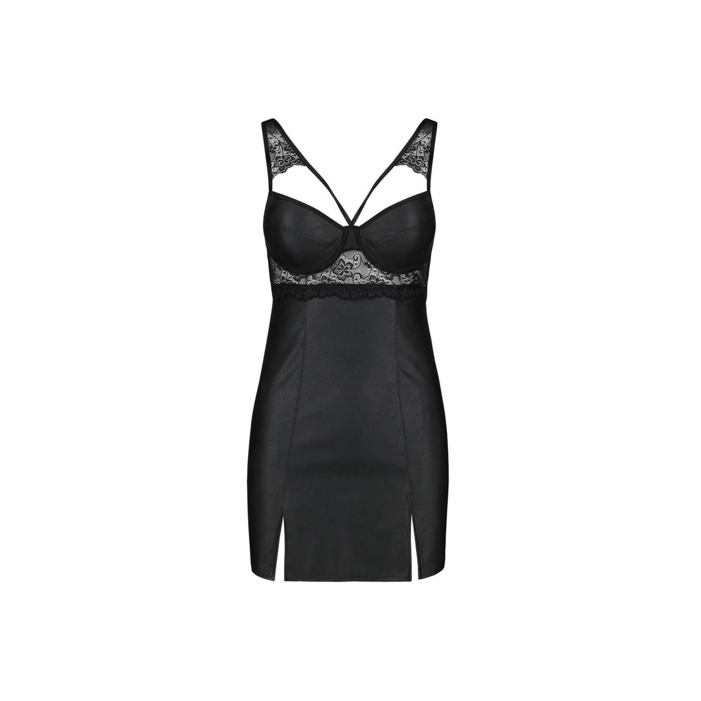 Passion-Exklusiv Negligé PE Loona chemise & thong black - (L/XL,S/M,XXL) günstig online kaufen