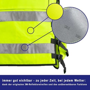 OBRAMO Warnweste Einsatz-Warnweste Sicherheitsweste Reflektierend Orange 5XL-6XL