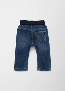 s.Oliver Stoffhose Jeans / Regular Fit / High Rise / Straight Leg Waschung, Kontrastnähte